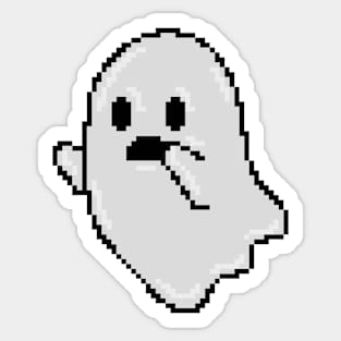 Ghost Halloween Pixel Art Sticker